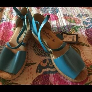 Gudrun Sjoden blue platform sandals